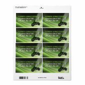 グリーンロードバイクもしくは自転車に乗る人結婚/バイク ラベル (フルシート)