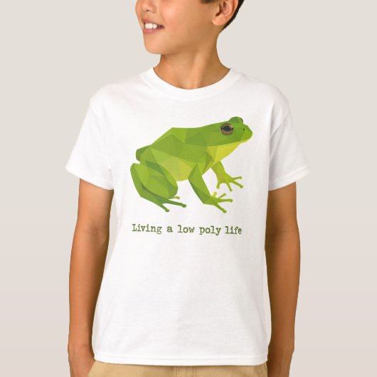 グリーンローポリライフカエル Tシャツ (正面)