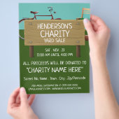 グリーンローンチャリティヤードセールイベント広告ズ チラシ (手)