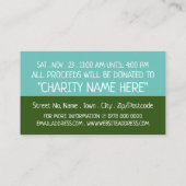 グリーンローンチャリティヤードセールイベント広告ズ 名刺 (裏面)