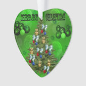 グリーンローンボウルのクリスマスデザイン、 オーナメント (正面)