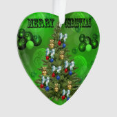 グリーンローンボウルのクリスマスデザイン、 オーナメント (正面)