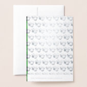 グリーンローンボウルズジャッキ、銀箔誕生日カード 箔カード (裏面封筒付き)