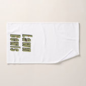 グリーンローンボウル写真ロゴ、 ハンドタオル (ハンドタオル)