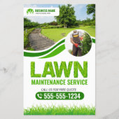 グリーンローンメンテナンスサービス造園モウ チラシ (正面)