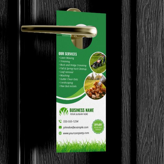 グリーンローンメンテナンスサービス造園モウ ドアノブサイン