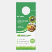 グリーンローンメンテナンスサービス造園モウ ドアノブサイン (裏面)