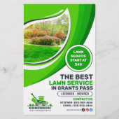 グリーンローン気に造園モウマルチングサービス チラシ (正面)