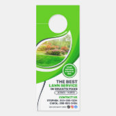 グリーンローン気に造園モウマルチングサービス ドアノブサイン (正面)