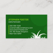 グリーンロ気にーン&造園サービスグラスフィールド 名刺 (裏面)