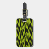グリーンワイルドアニマルプリント ラゲッジタグ (正面縦)