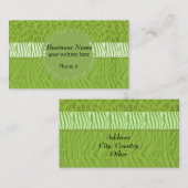 グリーンワイルドアニマルプリント 名刺 (正面/裏面)