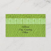 グリーンワイルドアニマルプリント 名刺 (裏面)