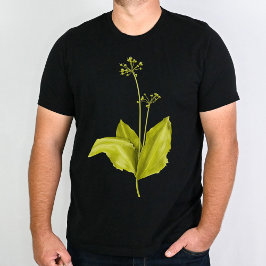 グリーンワイルドニンニク植物芸術 Tシャツ