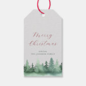 グリーンワイルドフォレストクリスマスツリー ギフトタグ (正面)