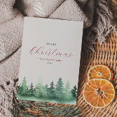 グリーンワイルドフォレストクリスマスツリー シーズンカード