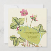 グリーンワイルドフラワーディナー招待状 招待状 (正面)