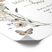 グリーンワイルドフラワーモモモザバー ポスター (角)