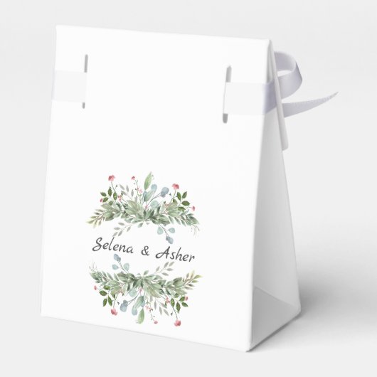 グリーンワイルドメドウ植物性結婚のケーキ フェイバーボックス (裏面サイド)