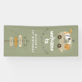 グリーンワイルドワンサファリアニマルズファースト誕生日 横断幕 (横)