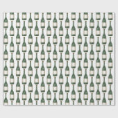 グリーンワインボトル ラッピングペーパー (フラット)