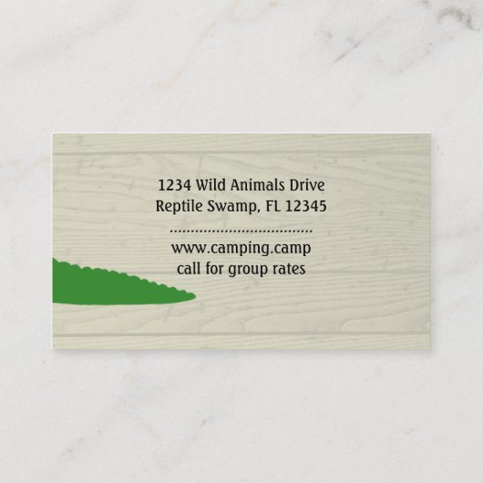 グリーンワニ 名刺 (裏面)