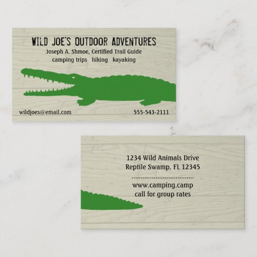 グリーンワニ 名刺 (正面/裏面)