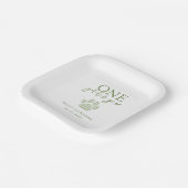 グリーンワンゴールデンイヤーリトリバー誕生日 ペーパープレート (傾斜あり)