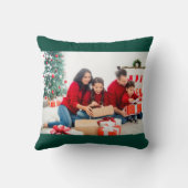 グリーンワンフォトクリスマスファミリーホリデースクエア クッション (裏面)