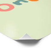 グリーンワン間抜けグースファースト誕生日ウェルカムサイン ポスター (コーナー)