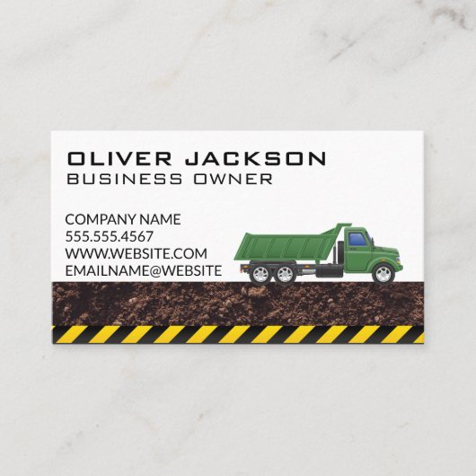 グリーンワークトラック建築 | 汚れ 名刺 (正面)
