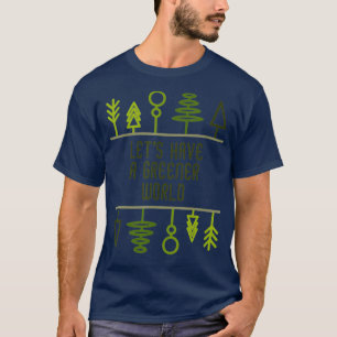 グリーンワールド地球気候変動リサイクル Tシャツ