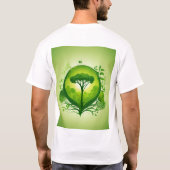 "グリーンワールドTees -衣服自然への愛" Tシャツ (裏面)