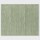 グリーンヴィンテストライプのージクリスマスホリデークラシック ラッピングペーパー (フラット)