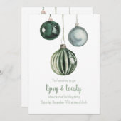 グリーンヴィンテージオーナメントティプシー&トーストパーティー シーズンカード (正面/裏面)