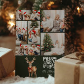 グリーンヴィンテージクリスマス6フォトファミリー シーズンカード