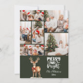 グリーンヴィンテージクリスマス6フォトファミリー シーズンカード (正面)