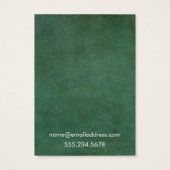 グリーンヴィンテージグランジネックレスホルダー表示カード (裏面)