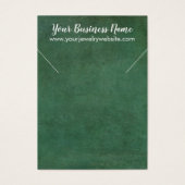 グリーンヴィンテージグランジネックレスホルダー表示カード (正面)