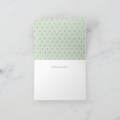 グリーンヴィンテージシャビーブライダルありがとう サンキューカード (内部)