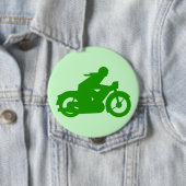 グリーンヴィンテージバイク用ステンシル 缶バッジ (インサイチュ)