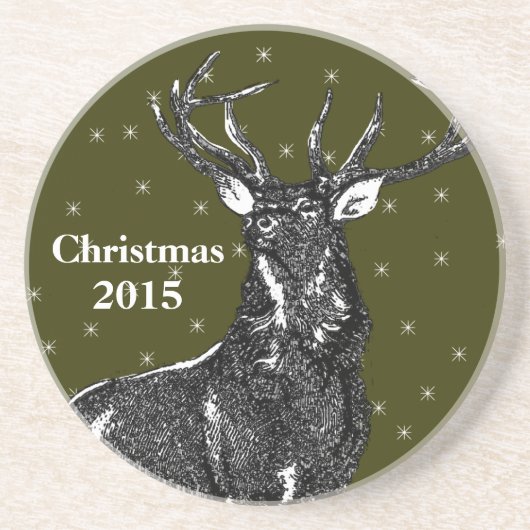 グリーンヴィンテージバックCoasters私は狩り コースター (正面)