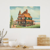 グリーンヴィンテージビクトリアンスタイルマナー ポスター (キッチン)