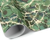 グリーンヴィンテージマーブル紙 ラッピングペーパー (ロールコーナー)