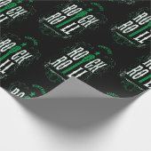 グリーンヴィンテージロックアンドロール ラッピングペーパー (角)