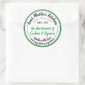 グリーンヴィンテージ手作り職人グルメフードラベル ラウンドシール (バッグ)