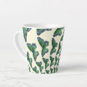 グリーンヴィンテージ蝶の飛行 カフェラテマグ (左アングル)