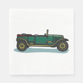 グリーンヴィンテージ車クラシックの古いタイマー車 スタンダードランチョンナプキン (正面)