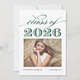 グリーンヴィンテージ2025年写真卒業 案内状