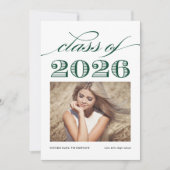 グリーンヴィンテージ 2026年卒業写真 案内状 (正面)